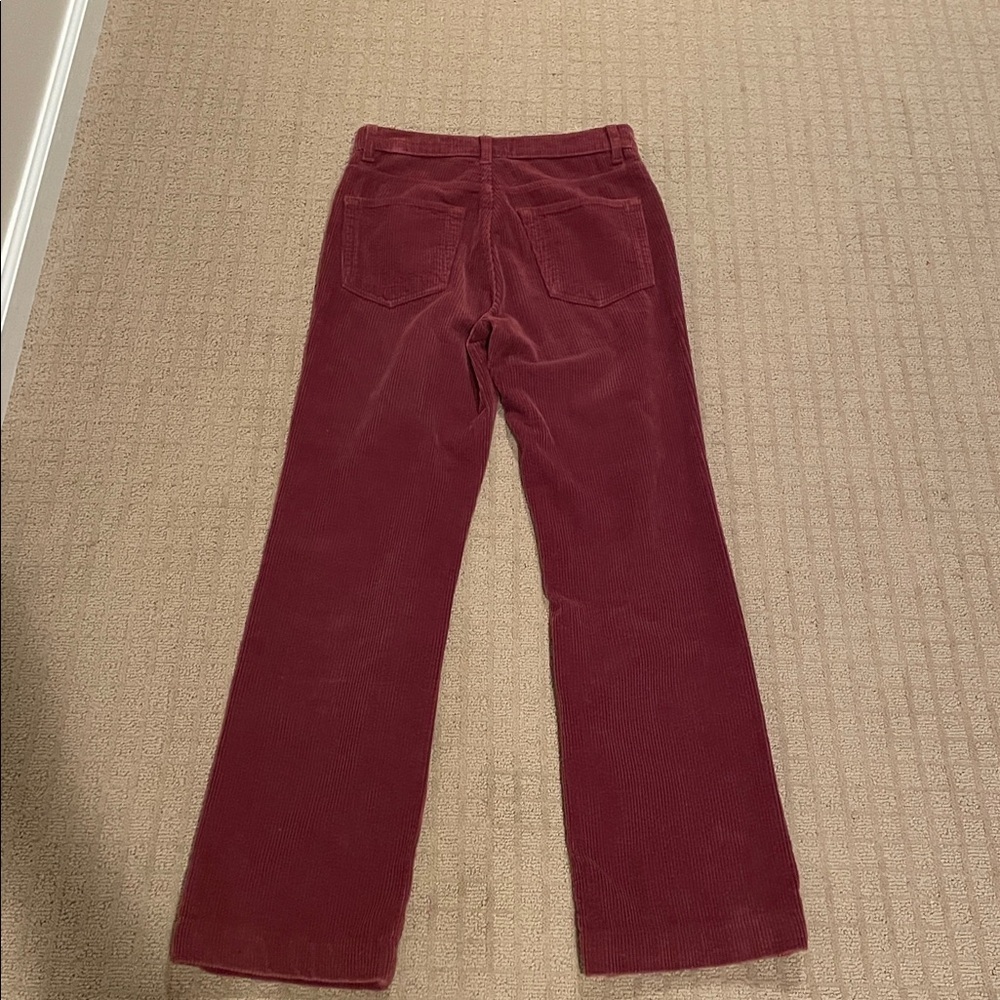 Reformation Burgundy Corduroy Pants - Picture 4 of 5